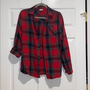 Red buffalo pattern flannel
